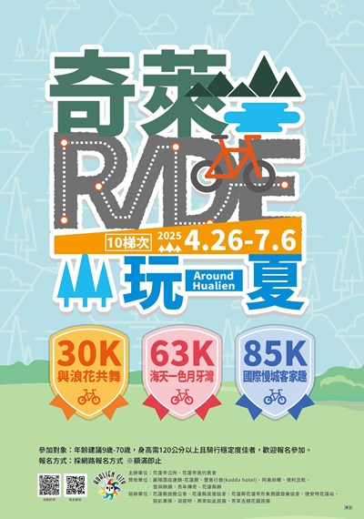 2025奇萊玩一夏自行車輕旅行活動海報