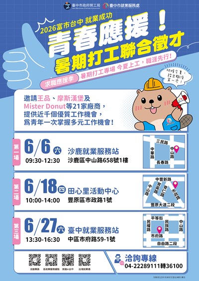 富市台中 就業成功